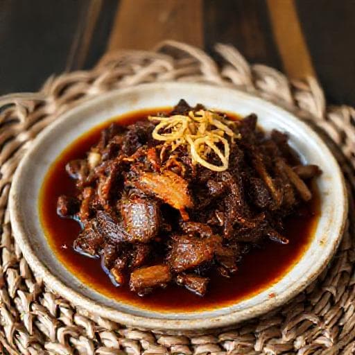Oksekjøtt Rendang Padang-stil