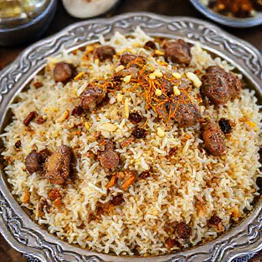 Lammebiryani med Kashmiri-vri
