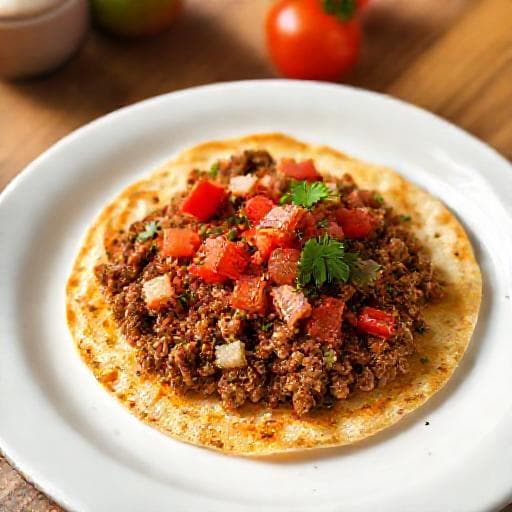 Rask Lahmacun med Ferdig Tortilla