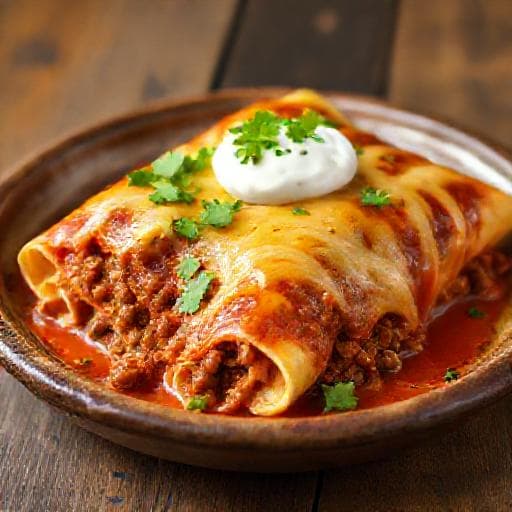 Klassiske Enchiladas med Storfekjøtt