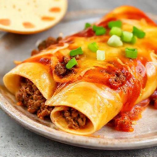 Raske Enchiladas med Storfekjøtt