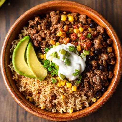 Burrito Bowl med Storfekjøtt