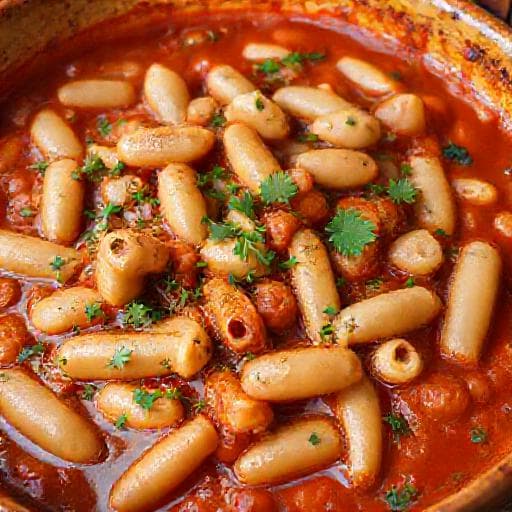 Klassiske Greske Kjempebønner i Tomatsaus (Gigantes Plaki)