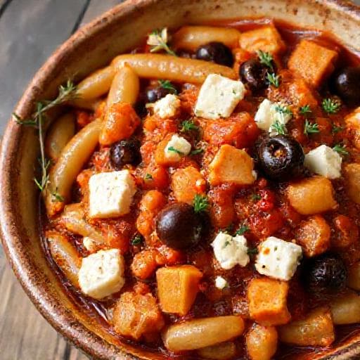 Greske Kjempebønner med Feta og Oliven