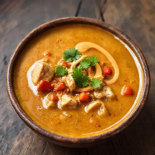 Klassisk Jordnøttsuppe med Kylling