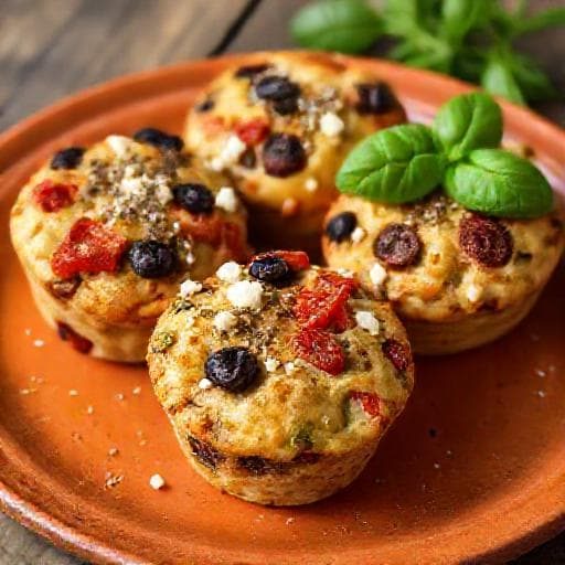 Pizzamuffins med Middelhavs-twist