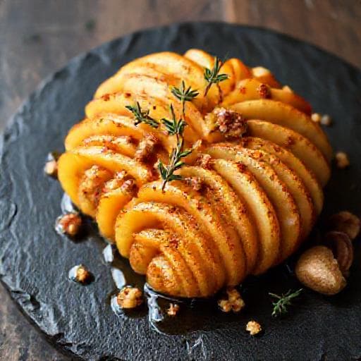 Hasselbackepler med Calvados og Valnøtter