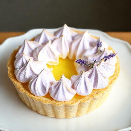 Sitronmarengspai med Lavendel