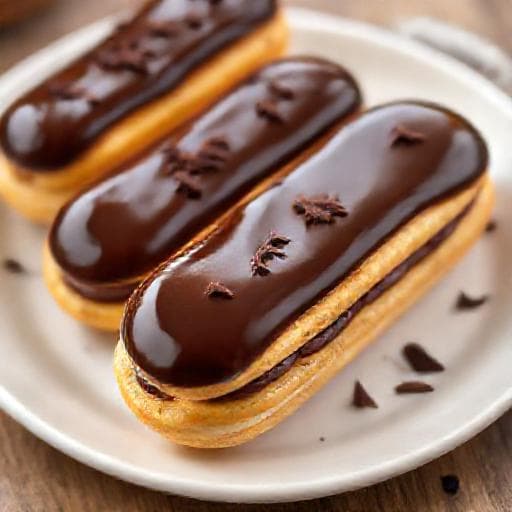 Klassiske Eclairs med Sjokoladekrem