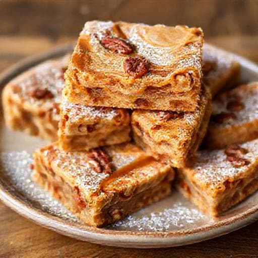 Krydder-Blondies med Karamell