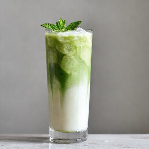 Iced Matcha Latte med Kokosmelk