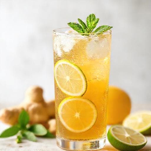 Rask Kombucha med Ingefær og Lime