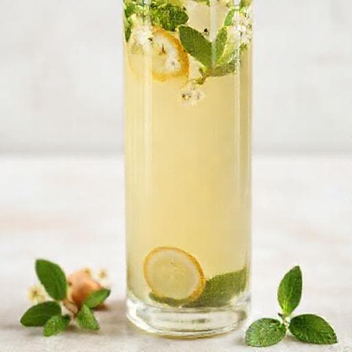 Hylleblomstsaft med Ingefær og Mynt