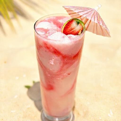 Eksotisk Frossen Jordbær-Kokos Mocktail