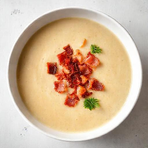 Rask Jordskokksuppe med Sprøstekt Bacon