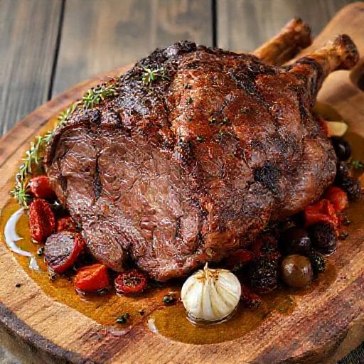 Langtidsstekt Lammebog med Mediterranske Smaker