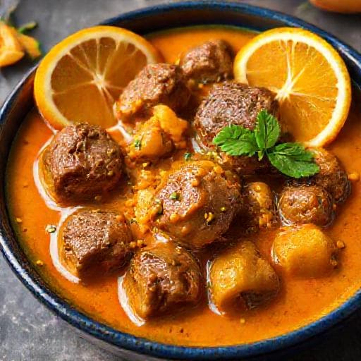 Lammecurry med Appelsin og Ingefær