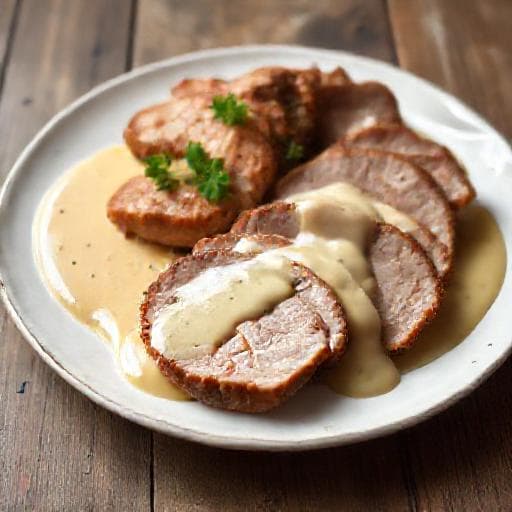 Klassisk Kalvestek med Fløtesaus