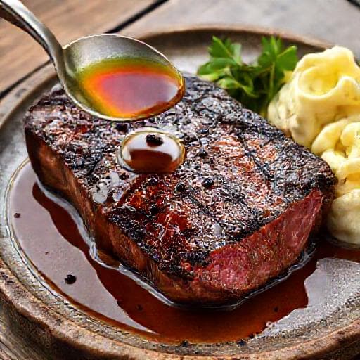 Entrecôte med Cognac- og Peppersaus