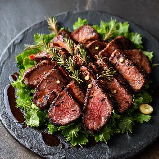 Biff Tagliata med Rosmarin og Hvitløk