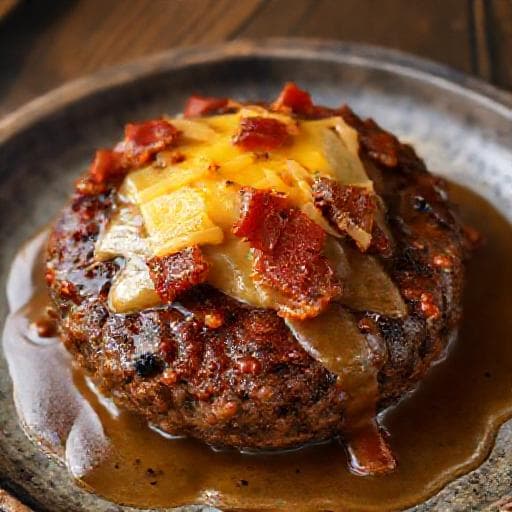 Salisbury Steak med Bacon og Cheddar