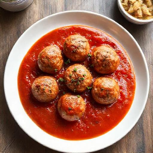 Enkel Kalkunboller i Tomatsaus