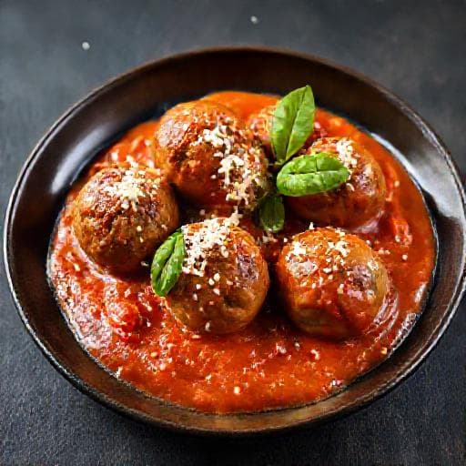 Kalkunboller i Kremet Tomatsaus med Parmesan