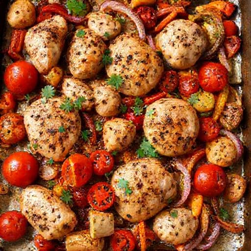 Enkel Za'atar-kylling i Langpanne
