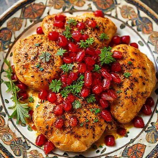 Za'atar-kylling med Granateple og Urter