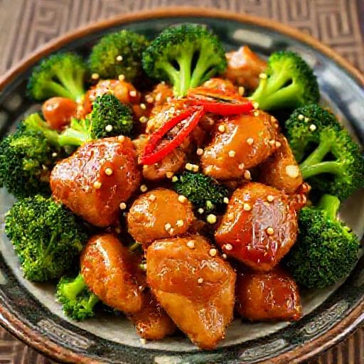 General Tso's Kylling med Brokkoli