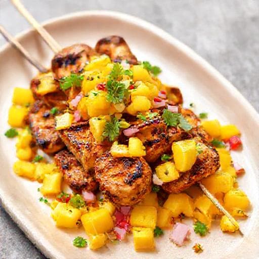 Sataykylling med Mangosalsa
