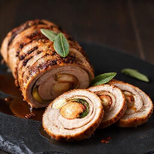 Svinefilet med Pancetta, Eple og Salvie