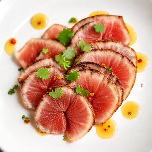 Rask Tunfisk Tataki med Sitrus