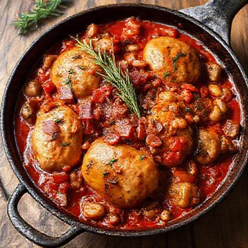 Курка Каччаторе з Грибами та Беконом