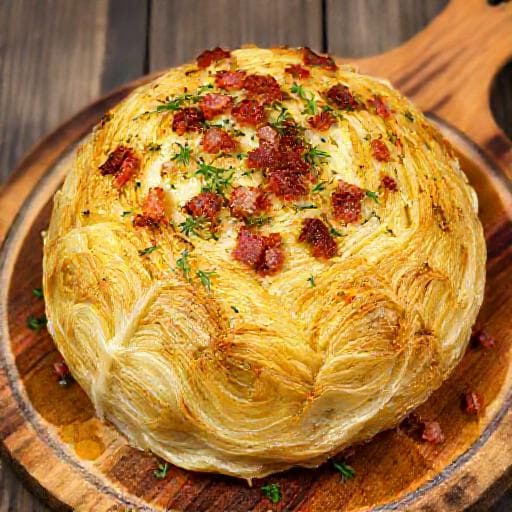 Капуста, запечена цілою з беконом та травами