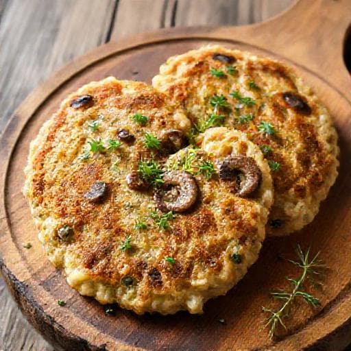 Капустяні котлети з грибами та зеленню
