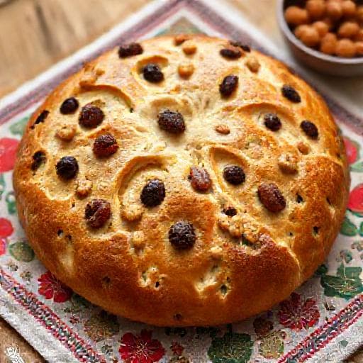 Коровай з родзинками та горіхами (Регіональний варіант)