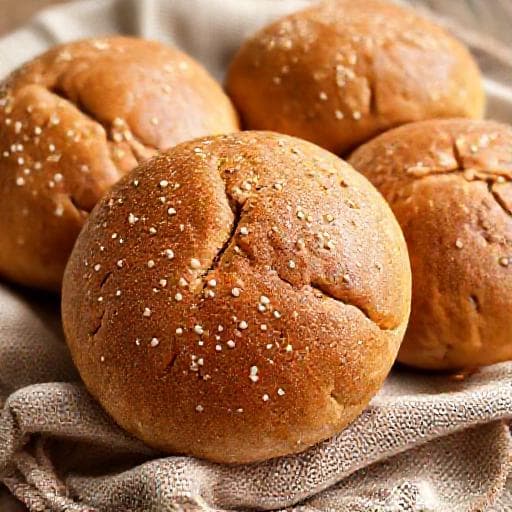Цільнозернові булочки для бургерів з медом