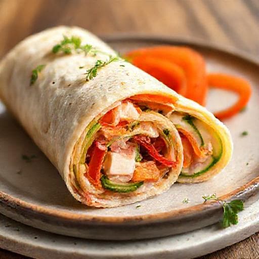 Рулет із лаваша з крабовими паличками та овочами