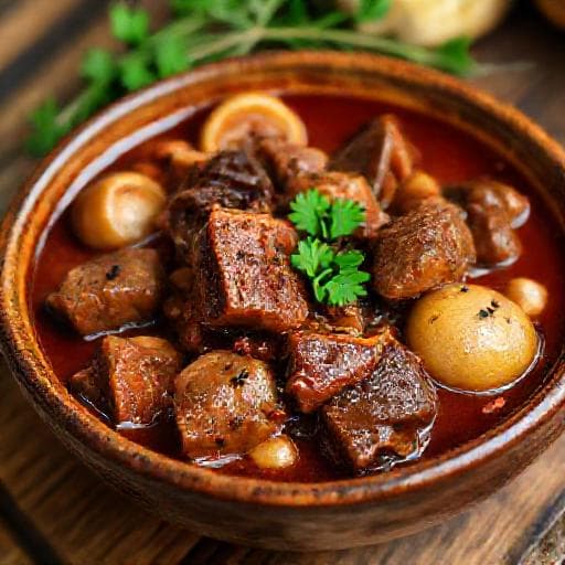 Яловичина по-бургундськи (Класичний рецепт)