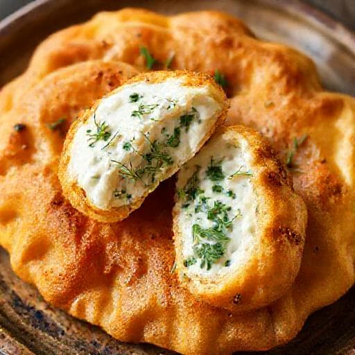 Лангоші із Сиром та Зеленню (Регіональний варіант)