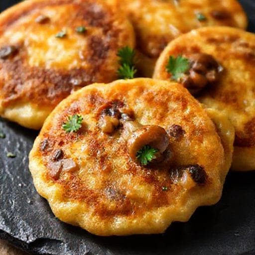 Картопляники з квашеною капустою та грибами