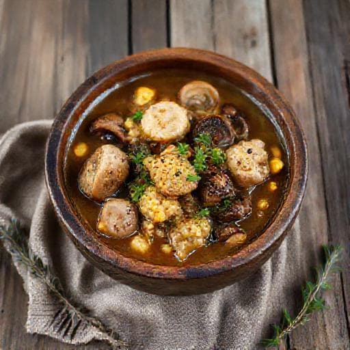 Манджа з Овочами та Грибами (Регіональний варіант)