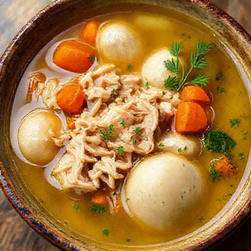 Класичний суп із курячими галушками