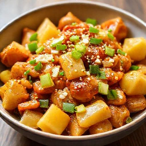 Курка з ананасами та сиром по-азійськи