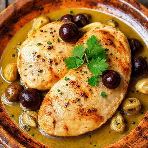 Курка Піката з артишоками та оливками