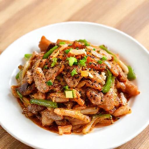 หมูผัดพริกไทยดำเร็ว (สูตรเร่งด่วน)