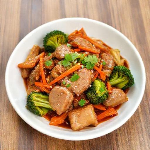 หมูผัดน้ำมันหอยแบบดั้งเดิม