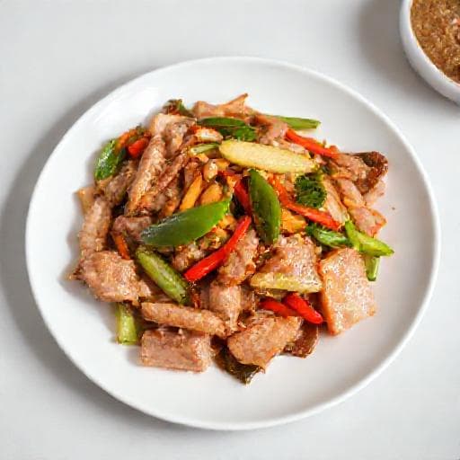 หมูผัดน้ำมันหอยเร็วทันใจ