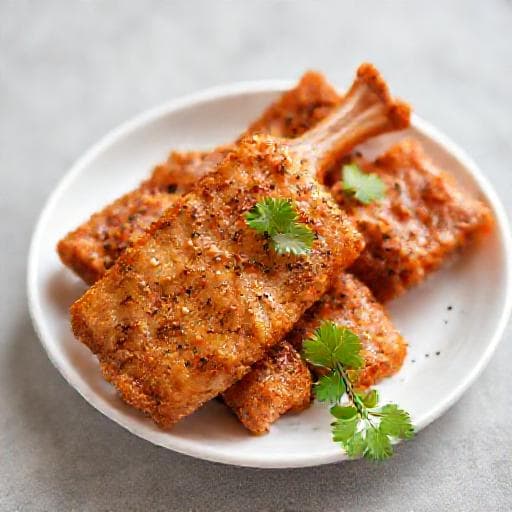 ซี่โครงหมูทอดกระเทียมพริกไทย (สูตรดั้งเดิม)